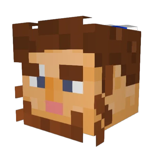 Manter___ Minecraft avatar head, 3D render