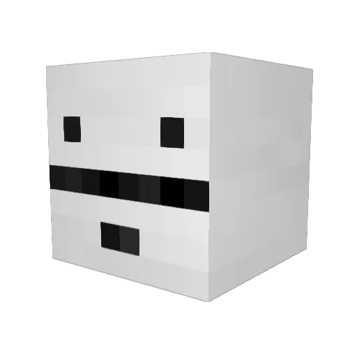Manterin Minecraft avatar head, 3D render