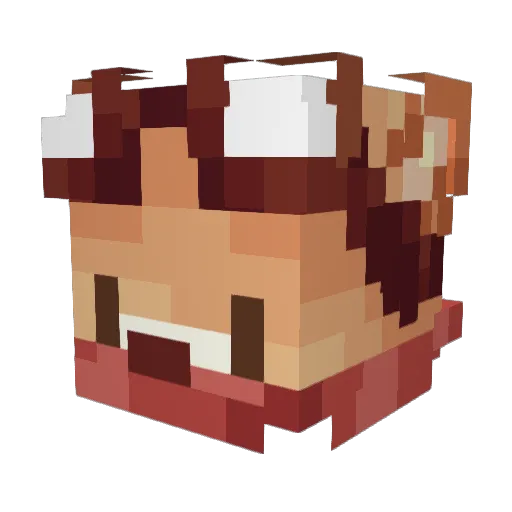 Manthuss Minecraft avatar head, 3D render