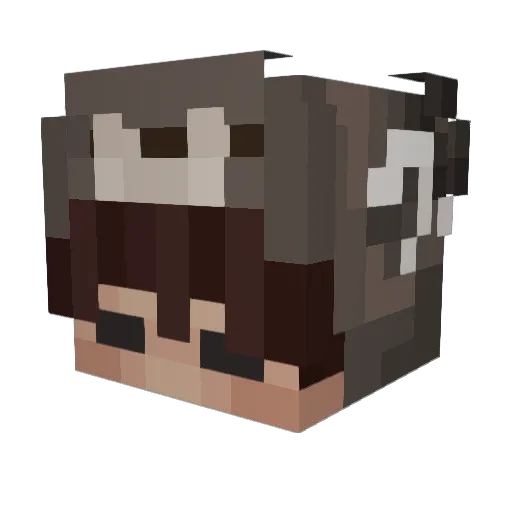 Manthys_ Minecraft avatar head, 3D render