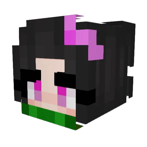 Manti717 Minecraft avatar head, 3D render