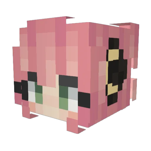 Mantisshy Minecraft avatar head, 3D render