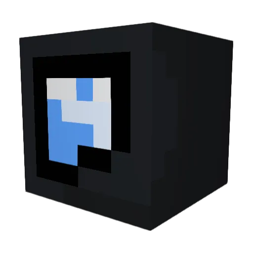 Mantl3 Minecraft avatar head, 3D render