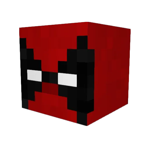 Mantomari Minecraft avatar head, 3D render