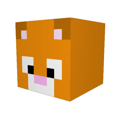 MantosLP Minecraft avatar head, 3D render