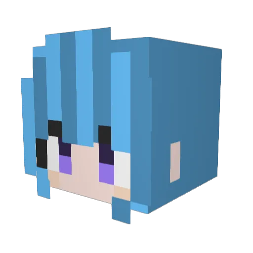 MantouCat Minecraft avatar head, 3D render