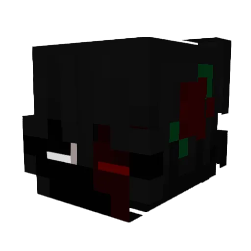 Mantrixu Minecraft avatar head, 3D render