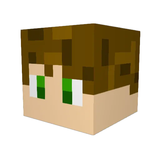Mantrx Minecraft avatar head, 3D render
