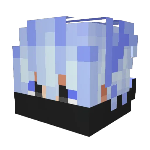 Mantum Minecraft avatar head, 3D render