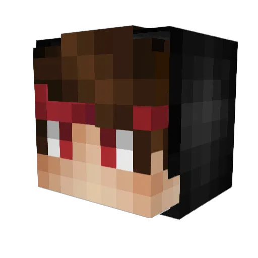 Mantuna Minecraft avatar head, 3D render