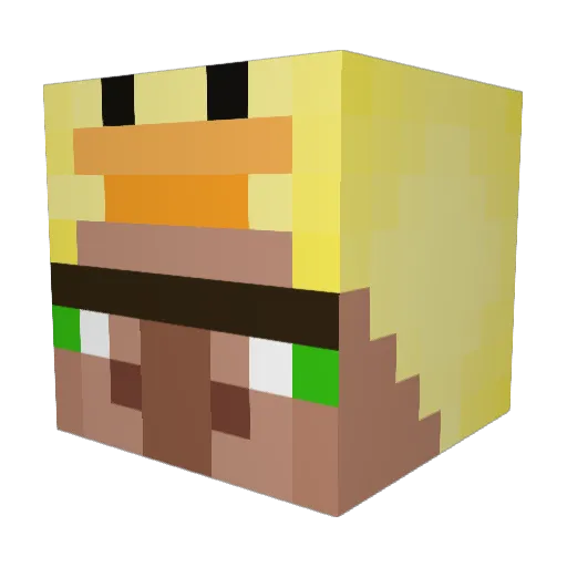 Manturkey Minecraft avatar head, 3D render