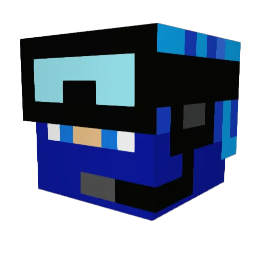 Manu17_01 Minecraft avatar head, 3D render