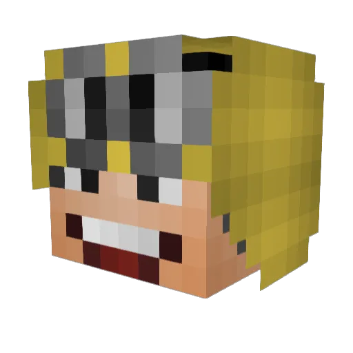 Manu8057 Minecraft avatar head, 3D render
