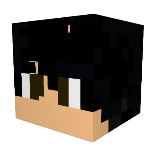 ManuVV2 Minecraft avatar head, 3D render