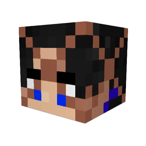 Manu_Macron Minecraft avatar head, 3D render