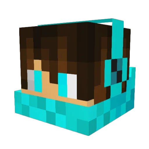Manueh__ Minecraft avatar head, 3D render