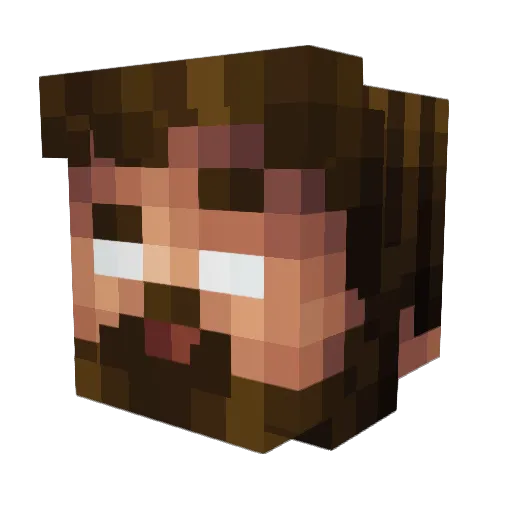 Manuel1337 Minecraft avatar head, 3D render
