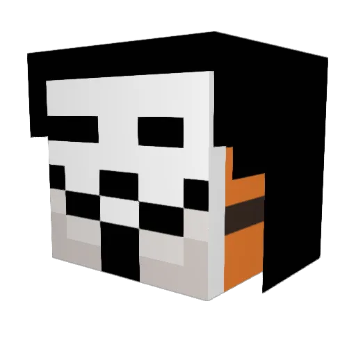 Manuelaudato Minecraft avatar head, 3D render