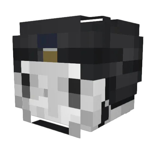 Manueliique Minecraft avatar head, 3D render