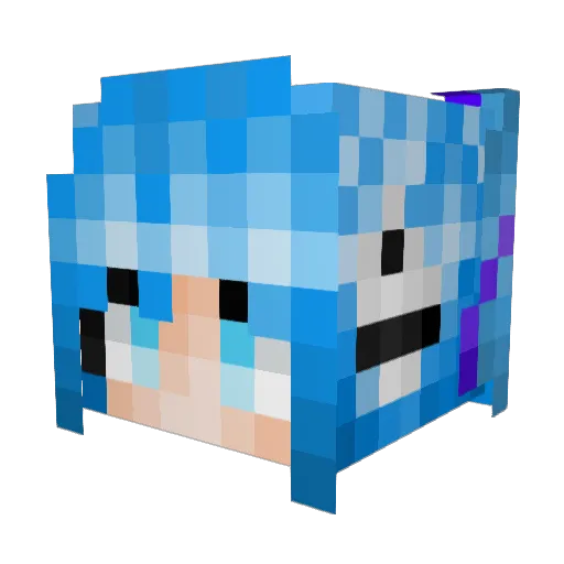 Manuelisimo Minecraft avatar head, 3D render