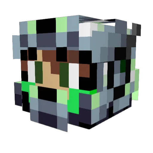 Manuellc Minecraft avatar head, 3D render