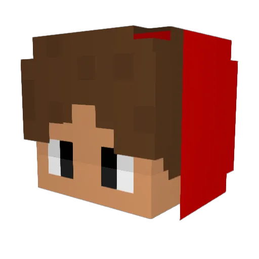 Manuglory Minecraft avatar head, 3D render