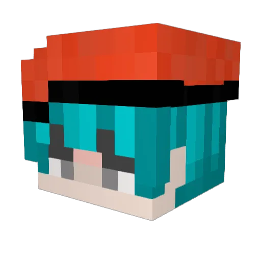 ManukManukan Minecraft avatar head, 3D render