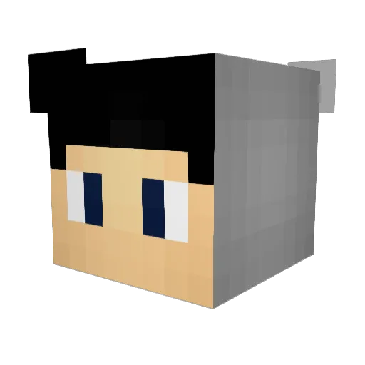 Manukingss Minecraft avatar head, 3D render