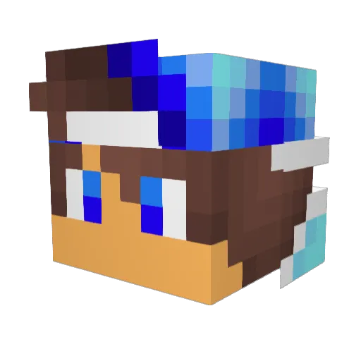 Manulautaro Minecraft avatar head, 3D render