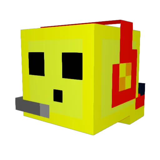 Manumane Minecraft avatar head, 3D render