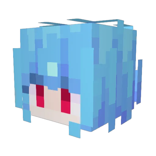 Manuonmuna Minecraft avatar head, 3D render