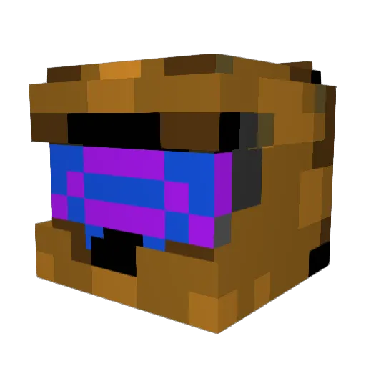 Manurunfast Minecraft avatar head, 3D render