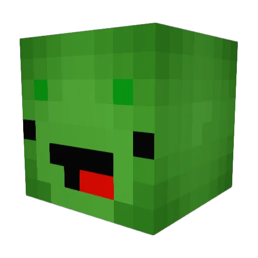 Manusin Minecraft avatar head, 3D render