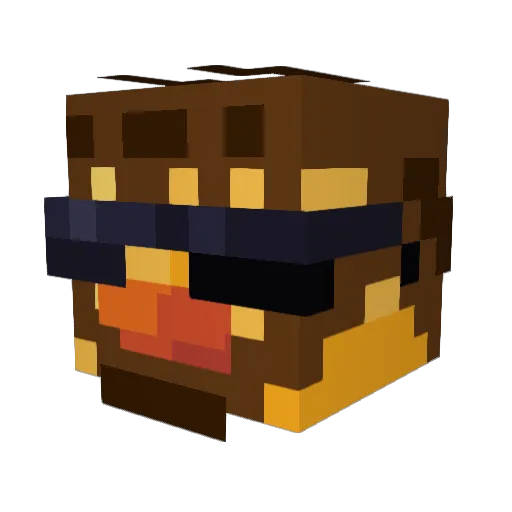 Manututio Minecraft avatar head, 3D render