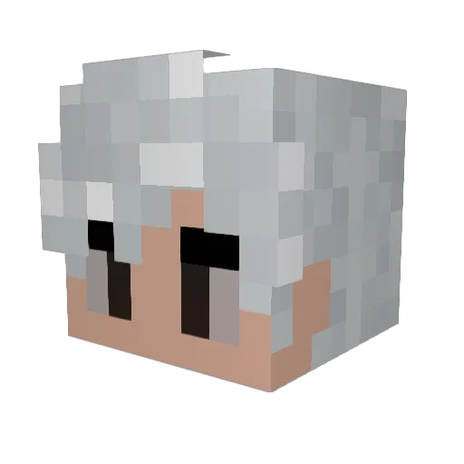 Manuur64 Minecraft avatar head, 3D render