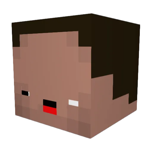 ManuxesHD Minecraft avatar head, 3D render