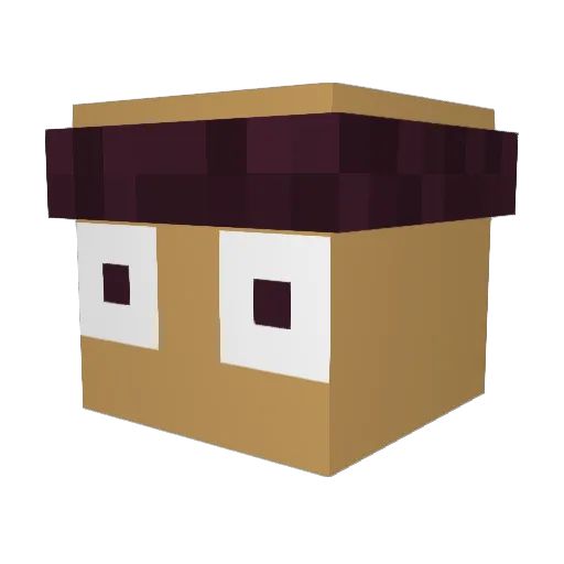 Manvred Minecraft avatar head, 3D render