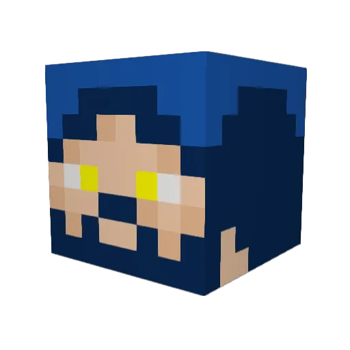 Manwolf22 Minecraft avatar head, 3D render
