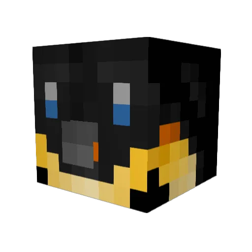 ManxPenguin Minecraft avatar head, 3D render