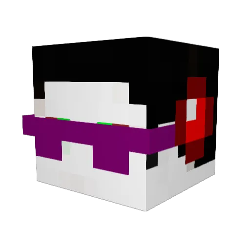 ManyMovies Minecraft avatar head, 3D render