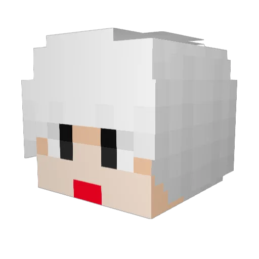 Many_Clouds Minecraft avatar head, 3D render