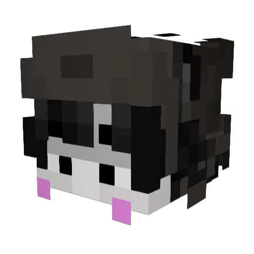 Manykkhuate Minecraft avatar head, 3D render