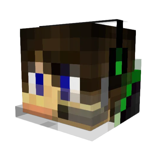 Manyl_YT Minecraft avatar head, 3D render