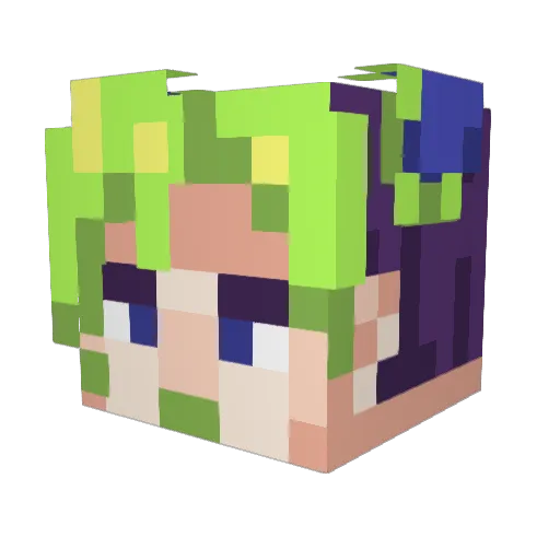 Manzana032 Minecraft avatar head, 3D render