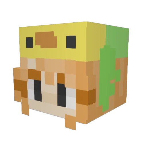 ManzanitaB Minecraft avatar head, 3D render