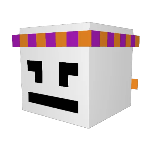 ManzuKid Minecraft avatar head, 3D render
