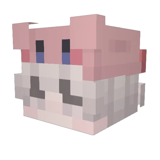 Manzza64 Minecraft avatar head, 3D render