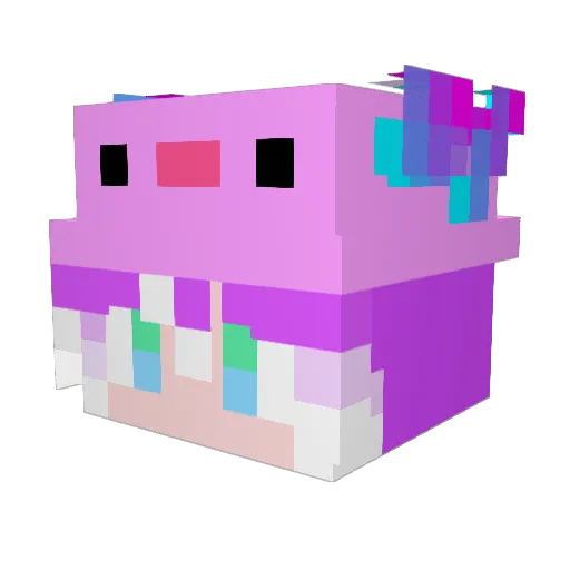 Mao910_YU Minecraft avatar head, 3D render