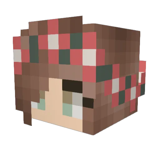 MaoMakix Minecraft avatar head, 3D render