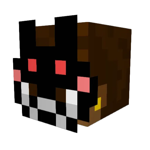 MaoMeyline Minecraft avatar head, 3D render